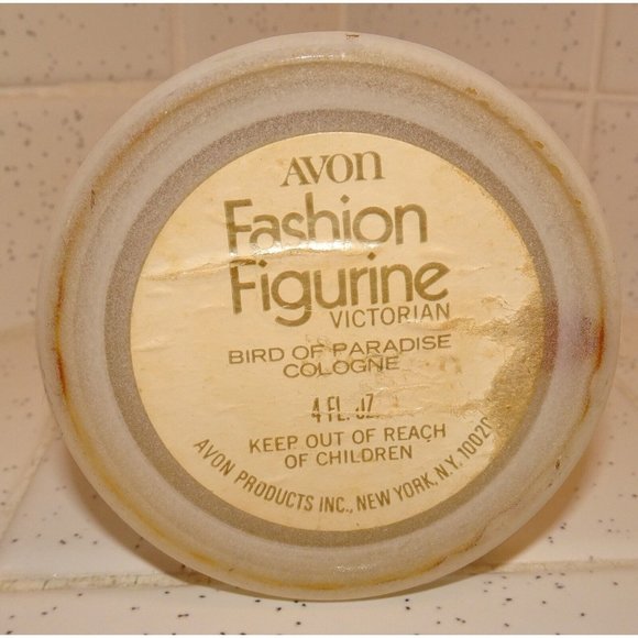 Vintage Avon Fashion Figurine Victorian Bird of Paradise Cologne Bottle empty - Picture 10 of 13